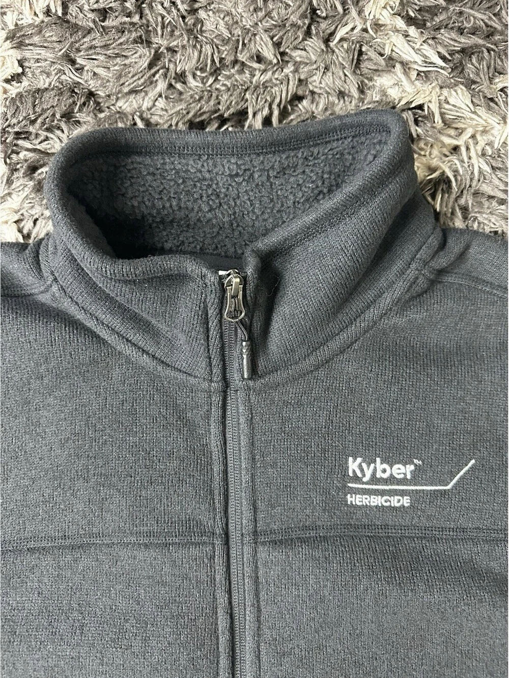 The North Face Mens XL Fleece Vest Black Full Zip Kyber Herbicide Corporate